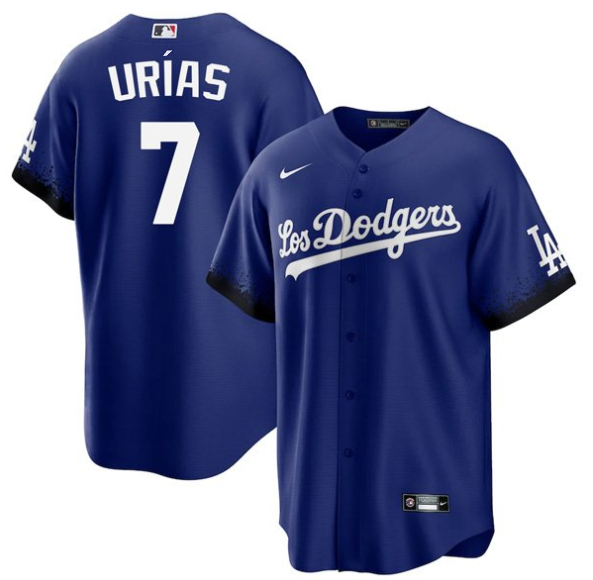Men's Los Angeles Dodgers #7 Julio Urias 2021 Royal City Connect Cool Base Stitched Baseball Jersey Men's Los Angeles Dodgers #7 Julio Urias 2021 Royal City Connect Cool Base Stitched Baseball Jersey